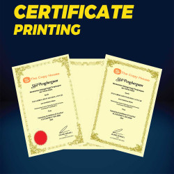 A4 Certificate Printing Color or Black & White